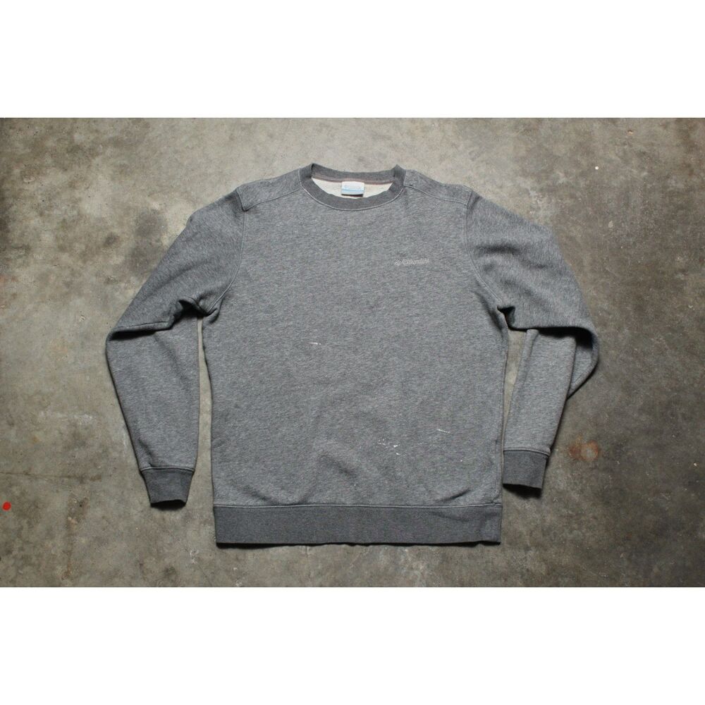 Vinatage Y2K Columbia Distressed Thrashed Stained Gray Sweatshirt - Small
